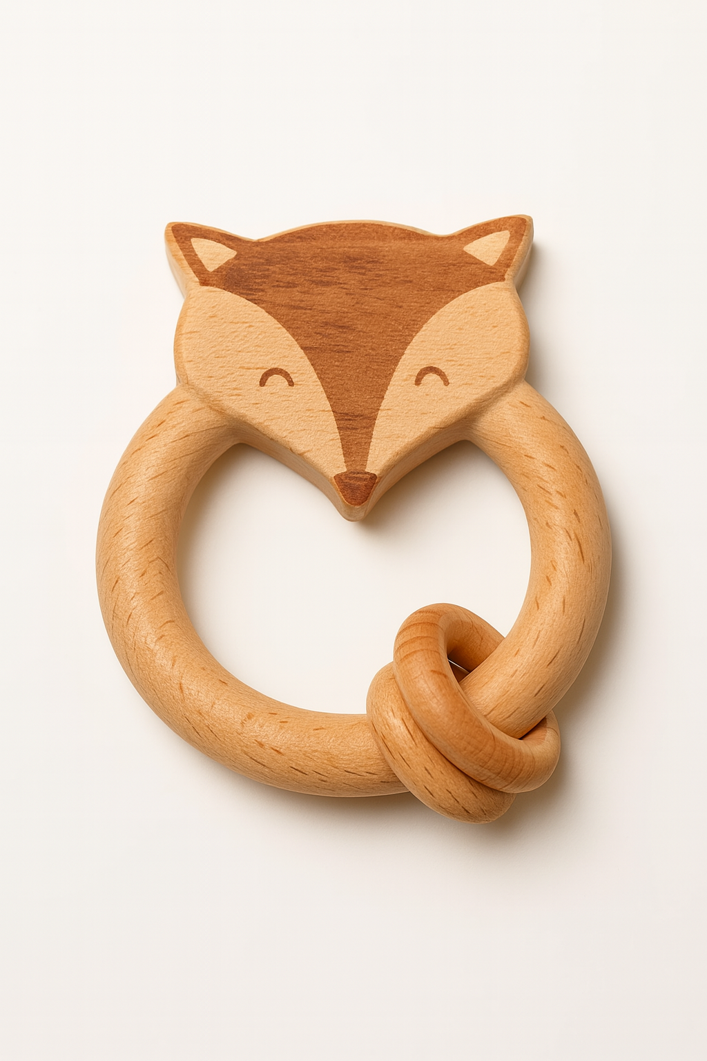Sonajero de Zorro de Madera Natural